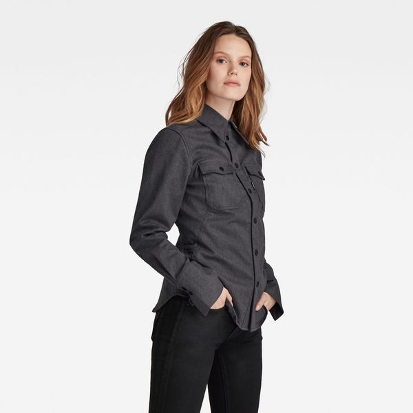 G Star G-STAR Shirt - Heather bracket stretch twill gray