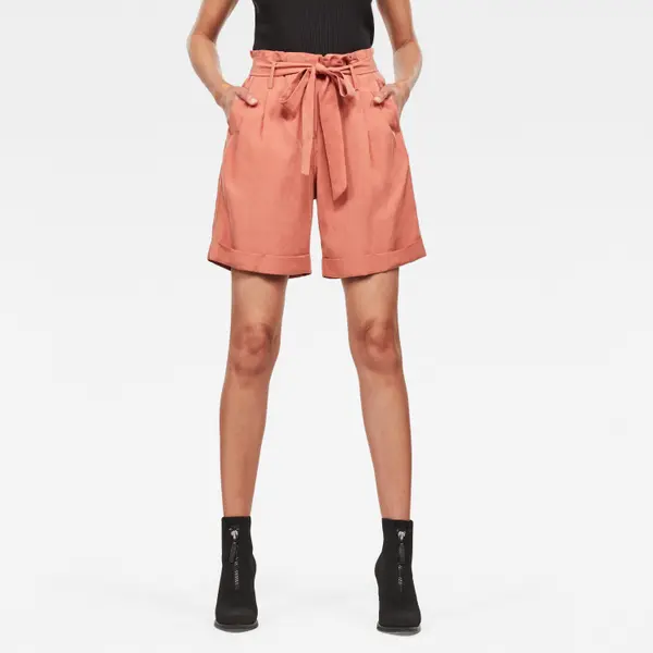 G Star G-STAR Shorts - Pleated high short wmn orange