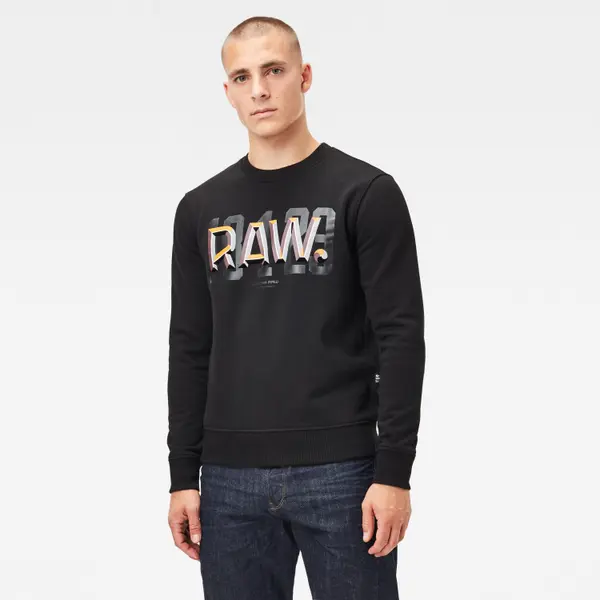 G Star G-STAR Sweatshirt - Raw dot r sw l\s black
