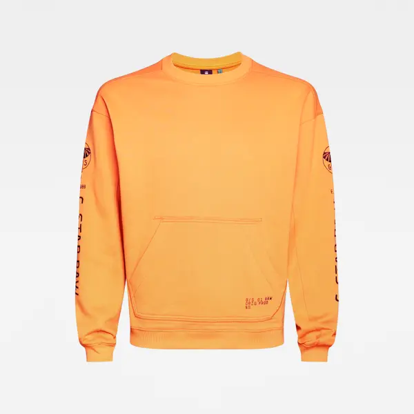 G Star G-STAR Sweatshirt - Sleeve Graphic Sweat orange
