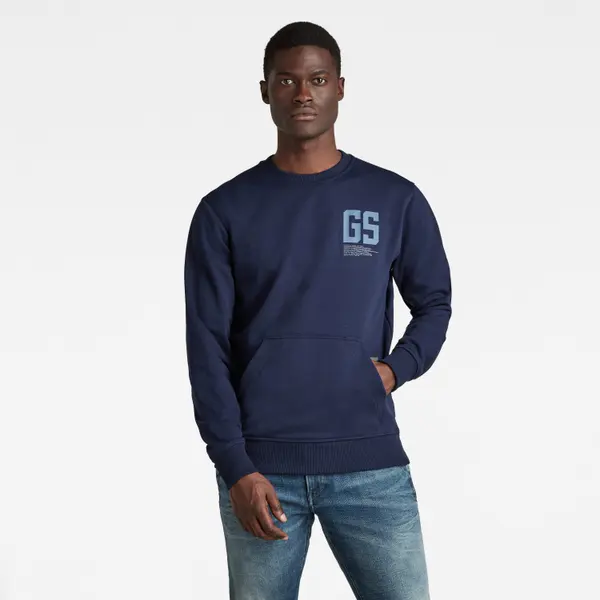 G Star G-STAR Sweatshirt - Stitch pocket r sw blue