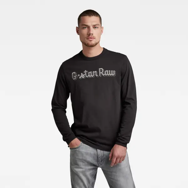 G Star G-STAR T-shirt - Embro graphic r t l\s black