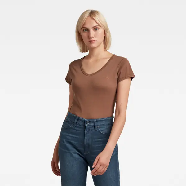 G Star G-STAR T-shirt - Eyben slim in t wmn s\s from brown