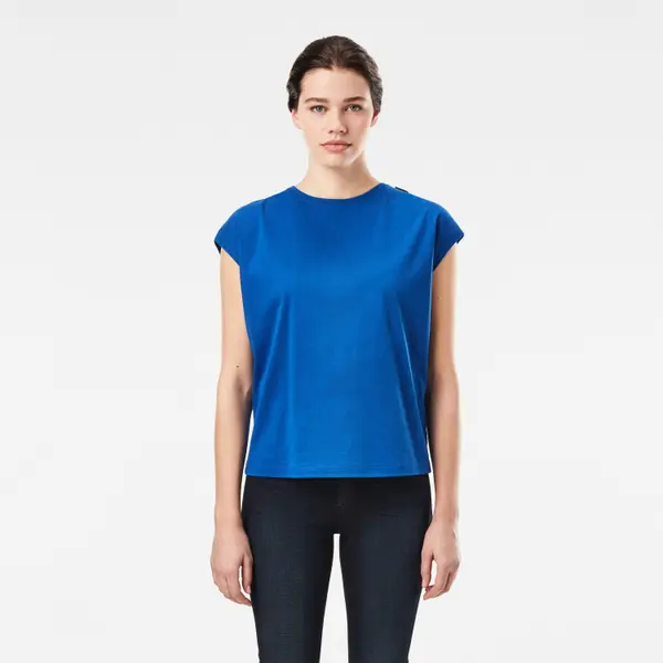 G Star G-STAR Top - Toggle top blue