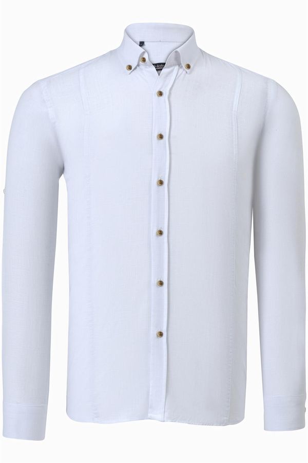 dewberry G721 DEWBERRY MEN'S SHIRT-LIGHT WHITE