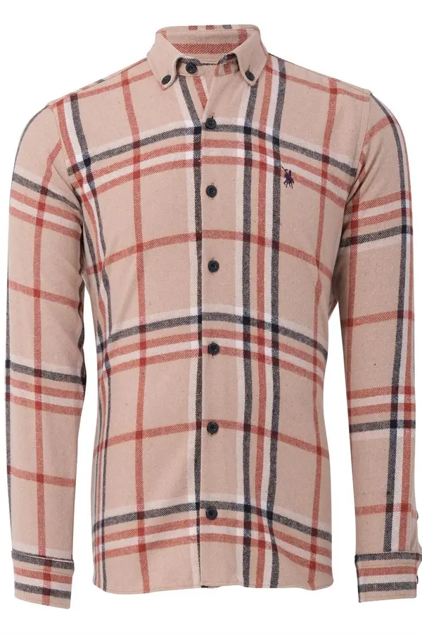 dewberry G987 DEWBERRY MEN'S SHIRT-BEIGE