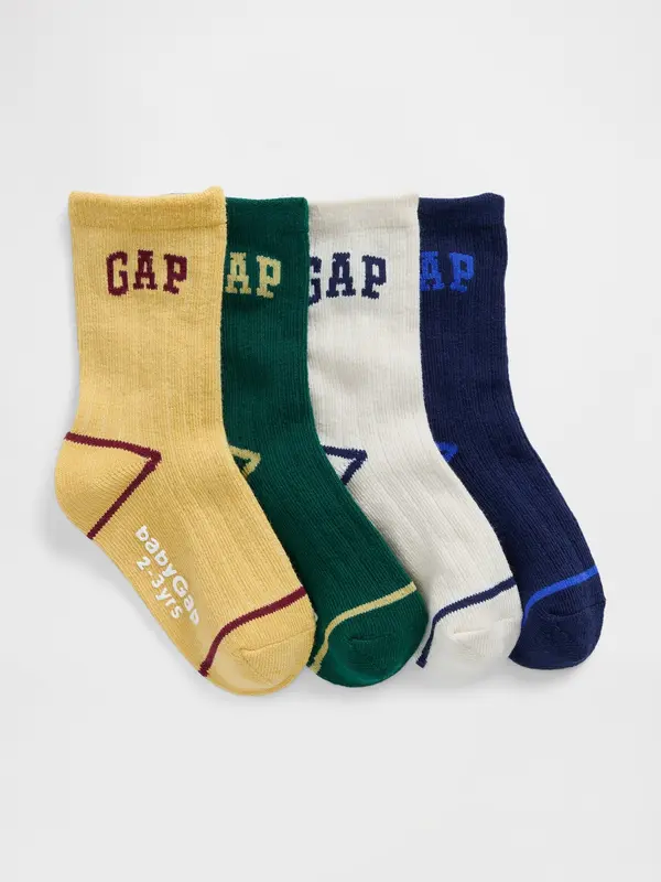 GAP GAP Baby Socks with Logo, 4 Pairs - Boys