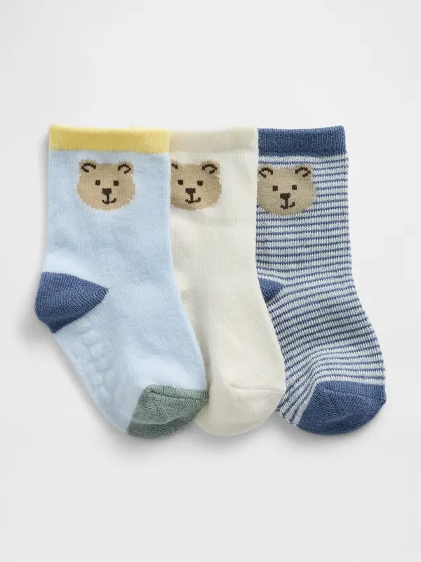 GAP GAP Brannan Bear dječje čarape, 3 para - za dječake
