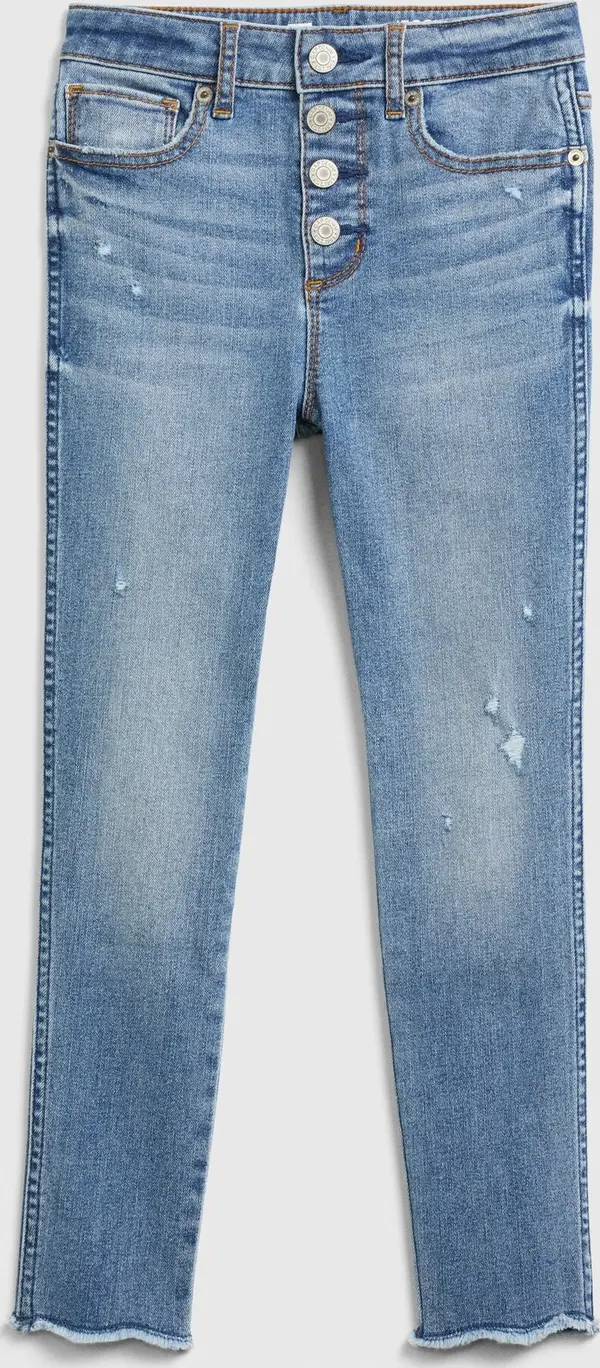 GAP GAP Children's jeans jeggings high rise distressed ankle with max stretch - Girls
