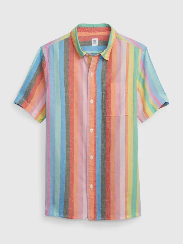 GAP GAP Children's Oxford Shirt with Linen - Boys