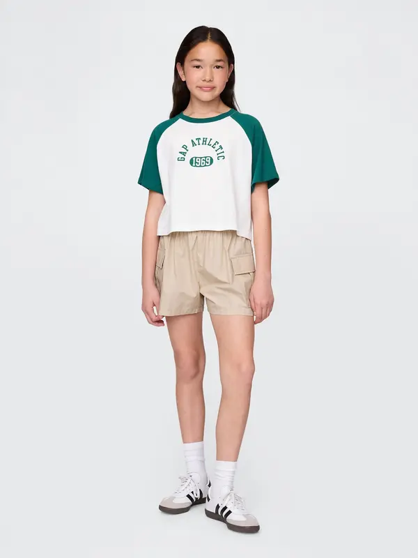 GAP GAP Children's poplin cargo shorts - Girls