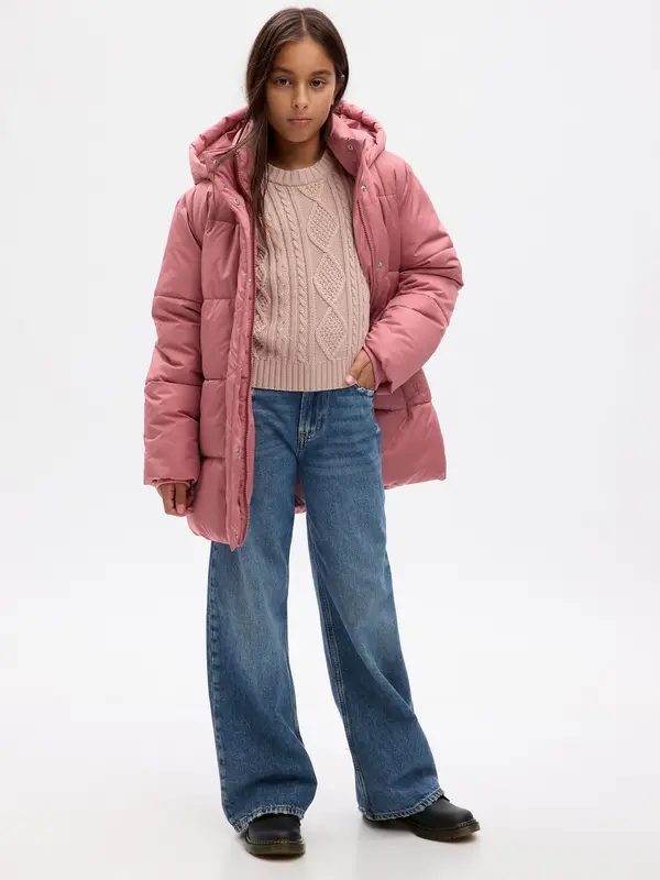 GAP GAP Children's Quilted Jacket with Hoodie - Girls
