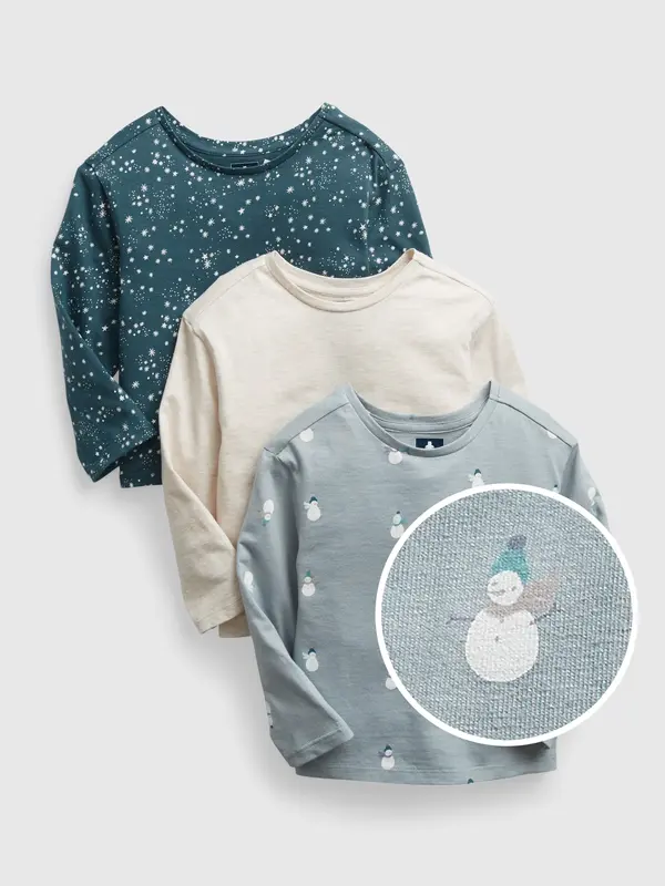 GAP GAP Children's T-shirts mix organic, 3 pcs - Girls