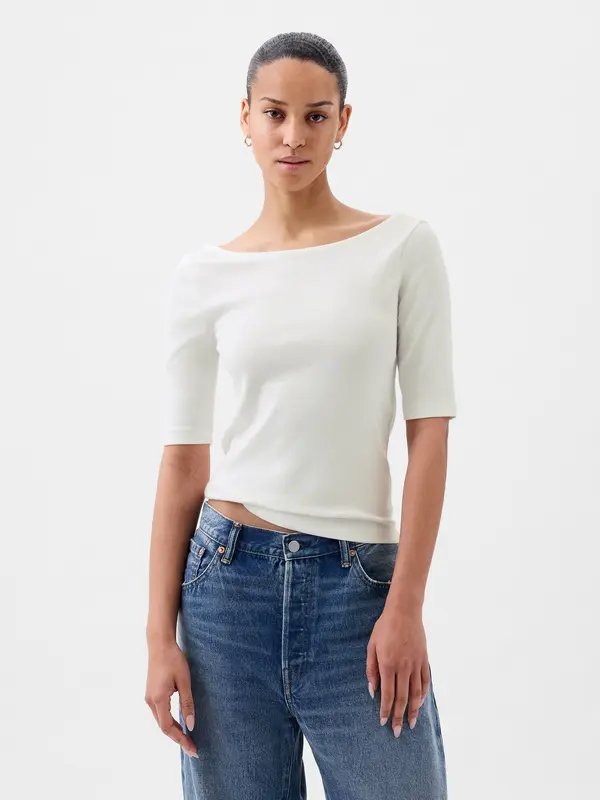 GAP GAP Cropp T-Shirt with Neckline - Women