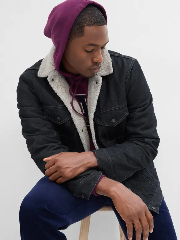 GAP GAP Denim Jacket Sherpa - Mens