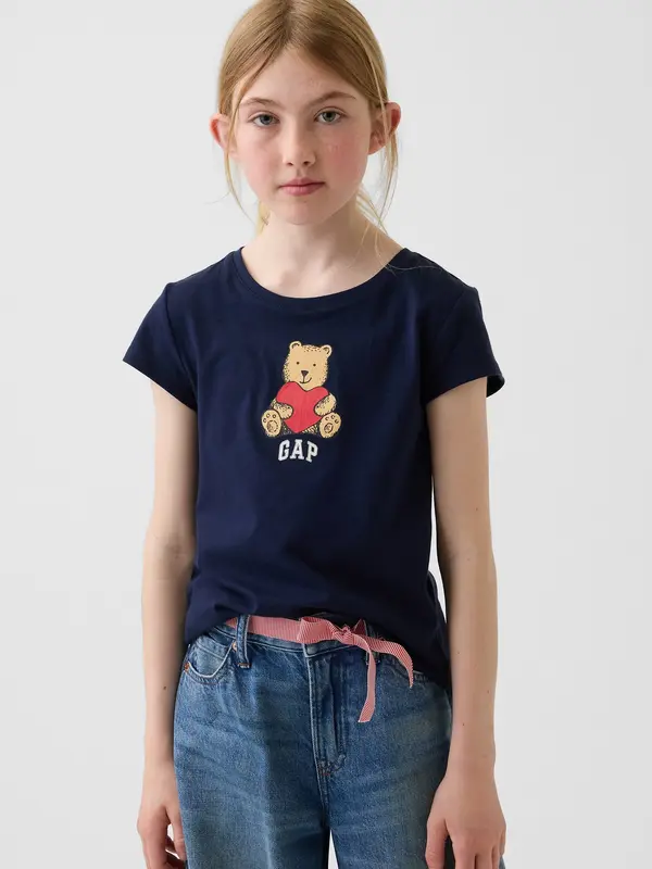 GAP GAP dječja majica s logotipom - djevojčice