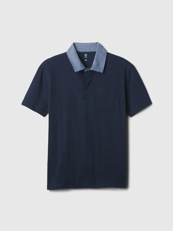 GAP GAP dječja polo majica od chambraya - Dječaci