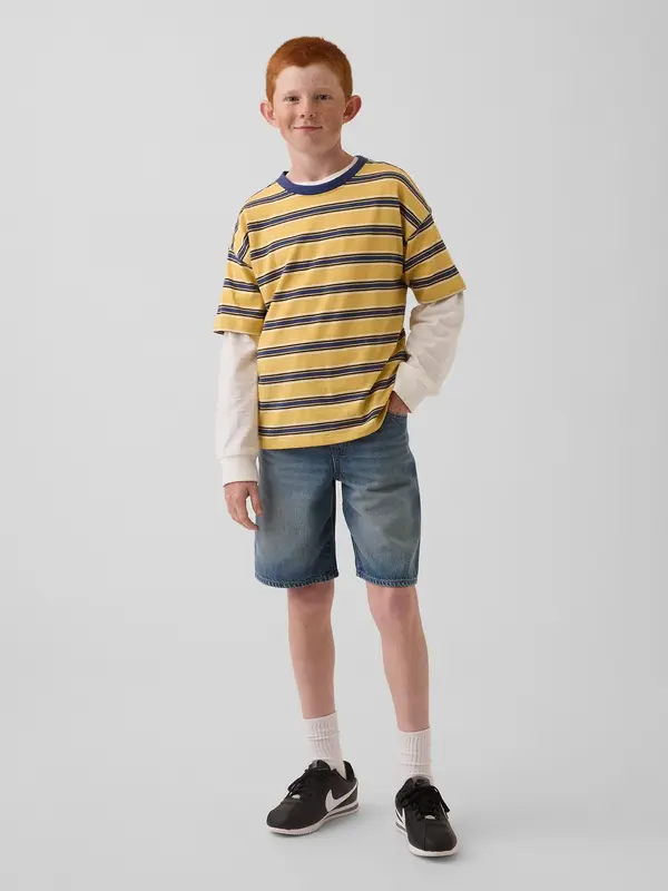 GAP GAP dječje široke ultrasoft traper kratke hlače za dječake iz 90-ih