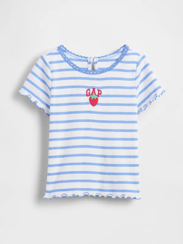 GAP GAP djevojačka majica s rebrastim logom