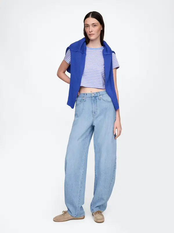 GAP GAP Jeans High Rise Barrel UltraSoft - Women's