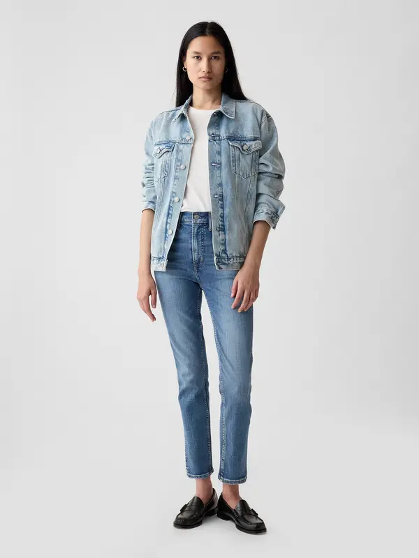 GAP GAP Jeans high rise cigarette jeans with secret smoothing pockets with W - Ladies