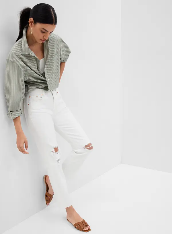 GAP GAP Jeans white straight high rise - Women