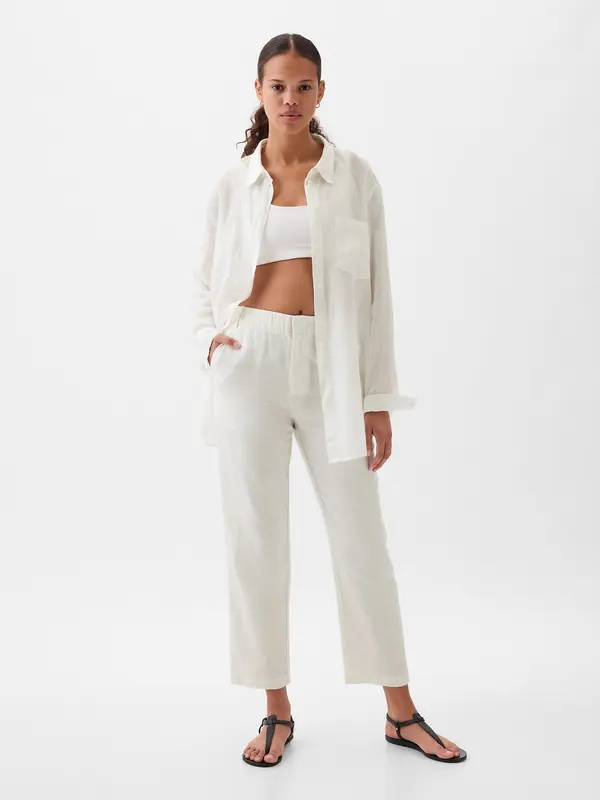 GAP GAP Linen high rise trousers - Women's