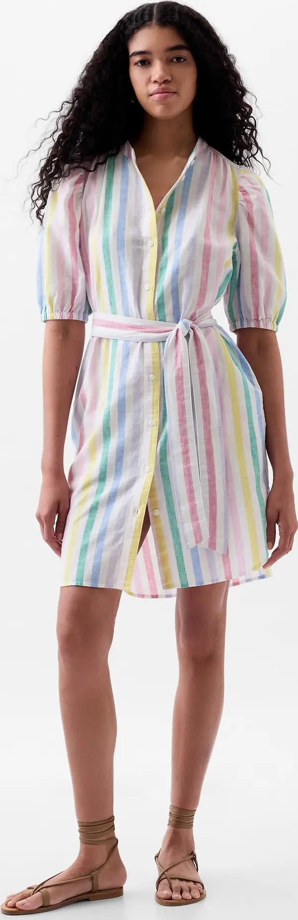 GAP GAP Linen Striped Mini Dress - Ladies