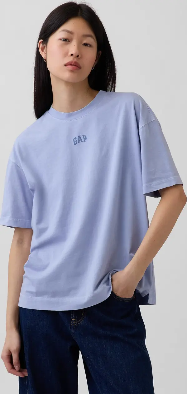 GAP GAP majica predimenzioniranih kratkih rukava s VintageSoft logotipom