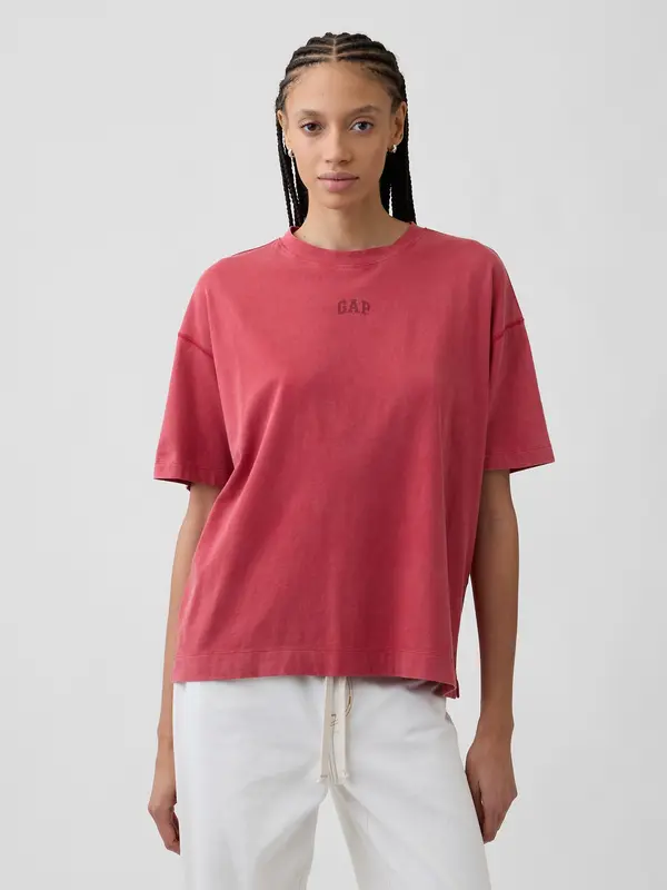 GAP GAP majica predimenzioniranih rukava s VintageSoft logotipom