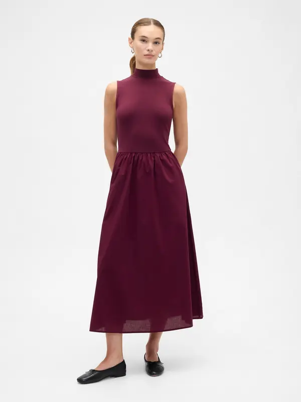 GAP GAP maksi haljina s poplin suknjom