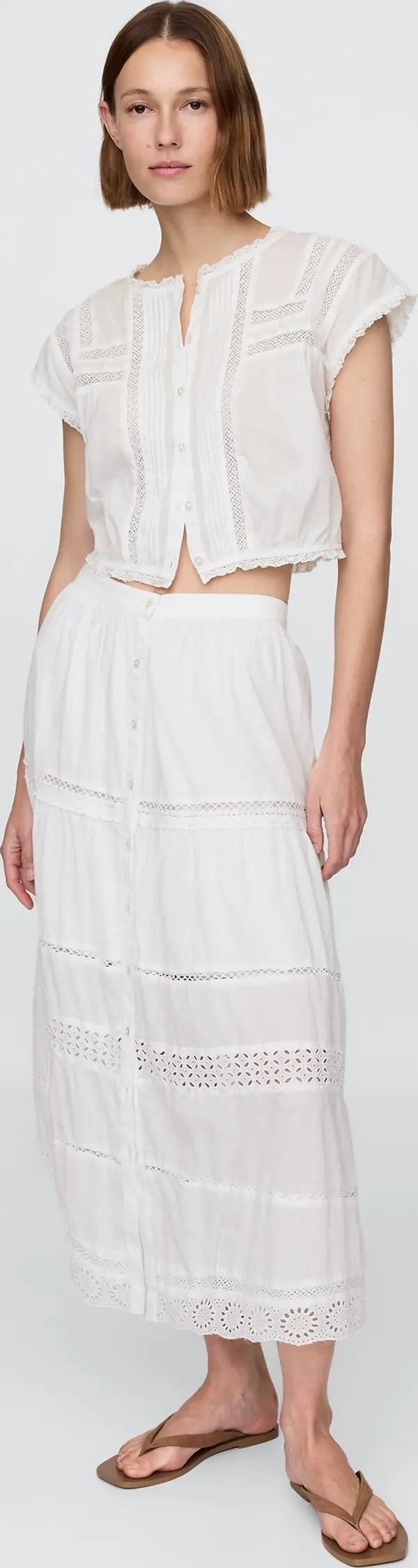 GAP GAP Maxi skirt with lace - Women's