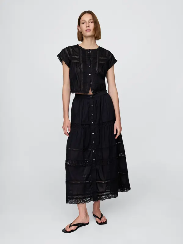 GAP GAP Maxi skirt with lace - Women's