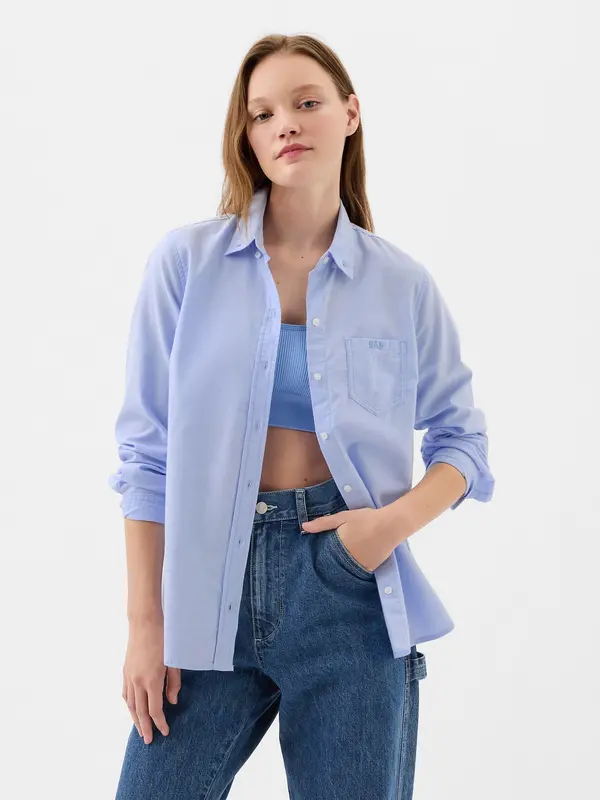 GAP GAP Oxford Shirt with Logo - Women's