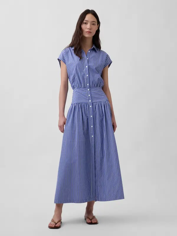 GAP GAP poplin maxi haljina