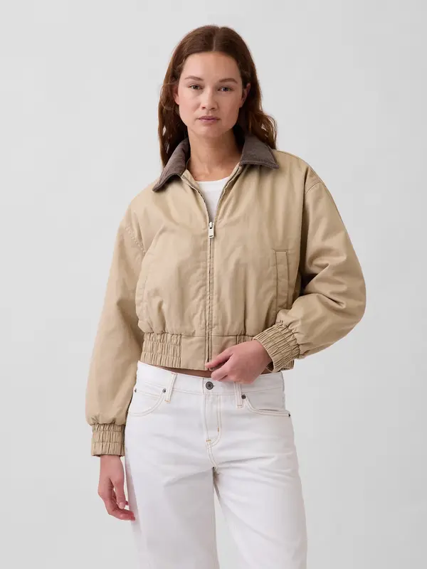 GAP GAP prevelika pamučna bomber jakna za žene