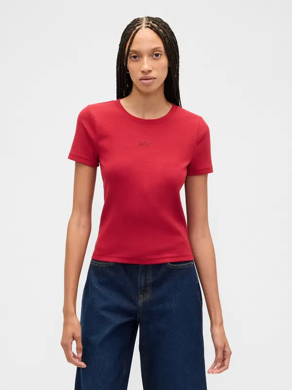 GAP GAP rebrasta majica kratkih rukava s logotipom