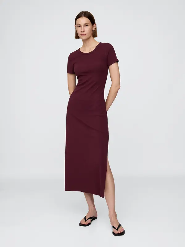 GAP GAP rebrasta maxi haljina