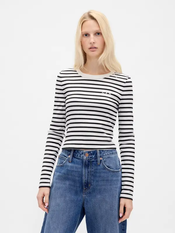 GAP GAP Ribbed Crop T-Shirt - Women's