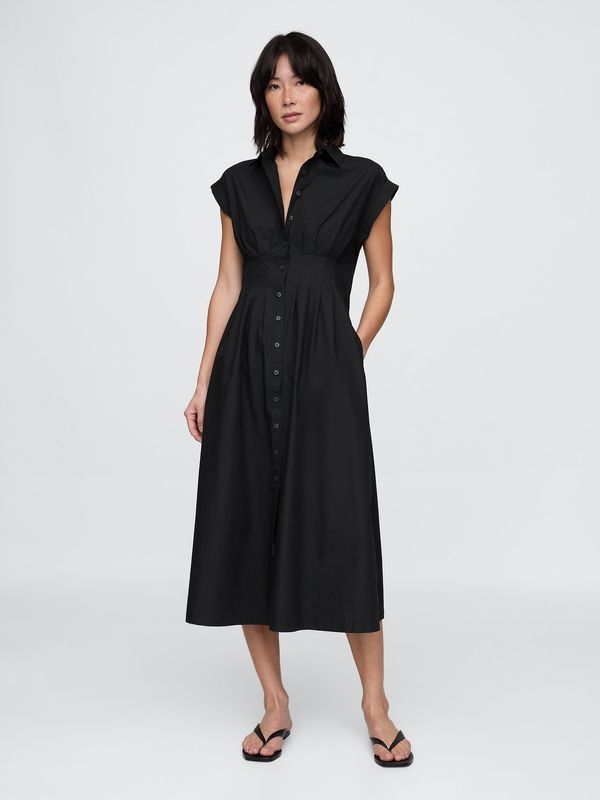 GAP GAP Shirt poplin midi dress - Women's
