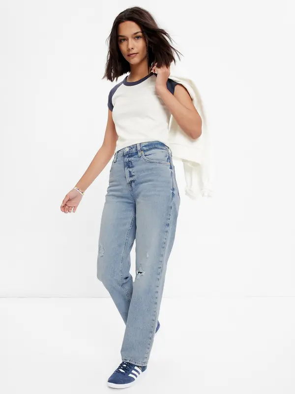 GAP GAP Teen Jeans '90s Loose Organic Cotton - Girls