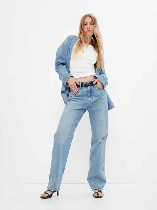 GAP GAP Traperice '90s labav high rise organski - Žene