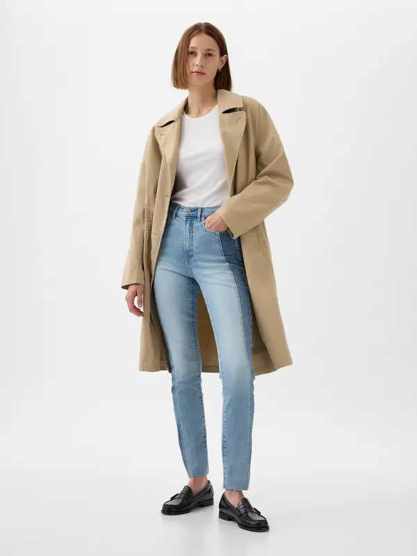 GAP GAP traperice visokog struka s patchwork vintage uskim krojem