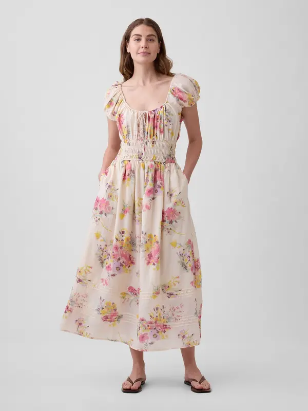 GAP GAP Voile maxi haljina s cvjetnim printom