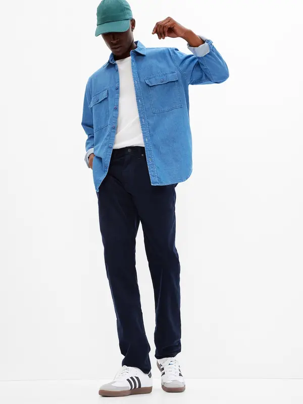 GAP GapFlex Washwell Slim Corduroy Trousers - Men's