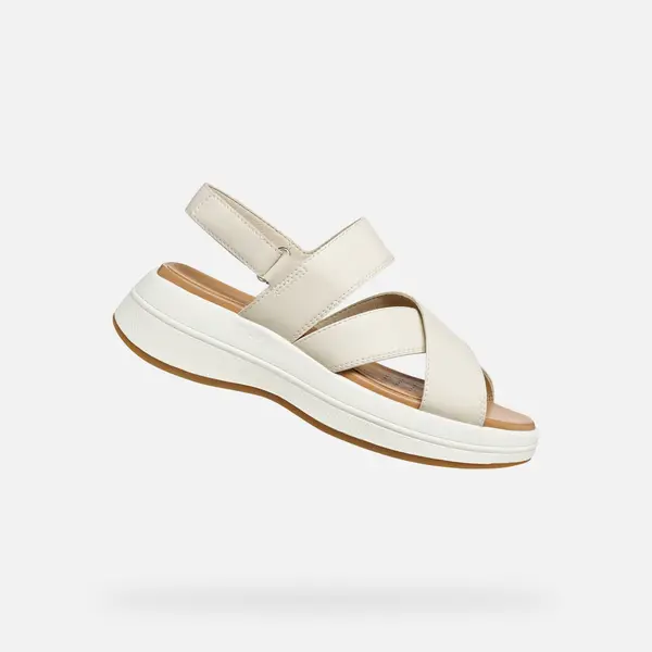 GEOX Geox Spherica Ecub-3 S krem ​​ženske sandale