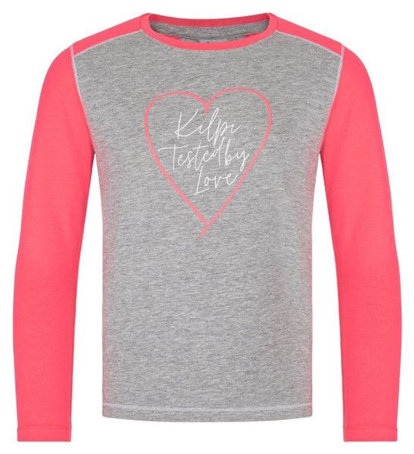 Kilpi Girls' cotton long sleeve T-shirt KILNI SONIER-JG LIGHT GREY