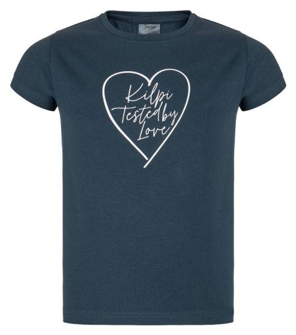 Kilpi Girls' cotton T-shirt ALBION-JG DARK BLUE