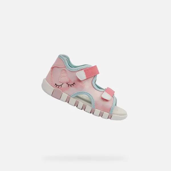 GEOX Girls First Steps Sandals Geox Iupidoo Pink - Girls