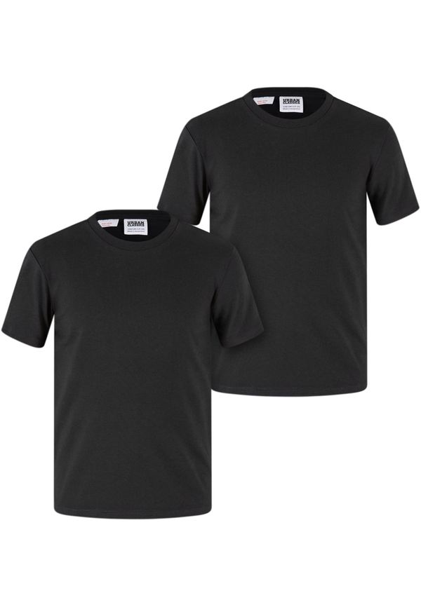 Urban Classics Girls' Stretch T-shirt Jersey 2-pack black+black